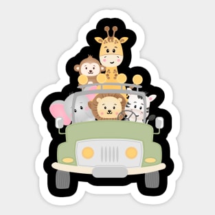 zoo animals safari gift Sticker